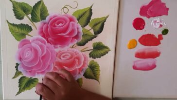 Acrylic Painting Roses Painting / Pintura Acrílica Cuadro de Rosas