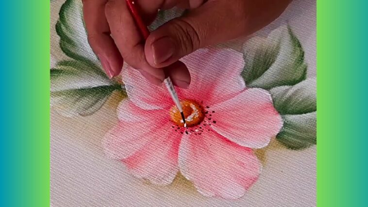 Pintura Acrílica Cómo Pintar Flores Sobre Tela