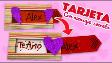 ? Tarjeta con Mensajito secreto de Amor ?Chuladas Creativas San Valentin ❤️