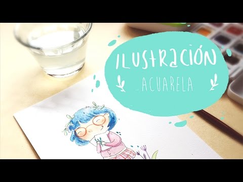 Watercolor Illustration ``Little Girl´´  Timelapse