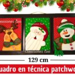 CUADRO RENO NAVIDEÑO 2023 en Patchwork sin aguja | Fácil y rápido