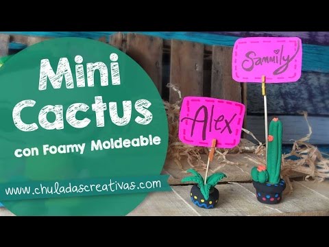 Cactus Mini de Foamy Moldeable (Goma EVA) :: Adornos Mexicanos