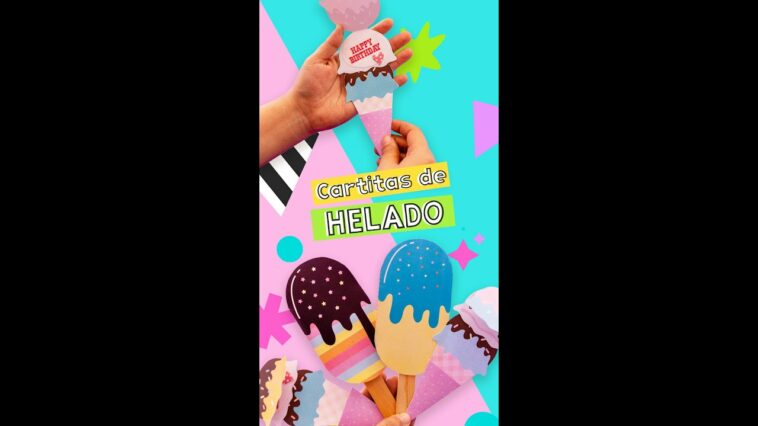 Cartas para regalar en forma de helado ?? #shorts✎