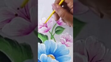 Pintando Flores #pinturaacrilica #pintura #pintar