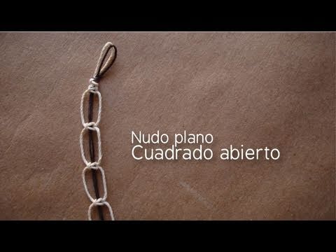 Pulsera de nudo cuadrado/plano abierto // macrame [FACIL]