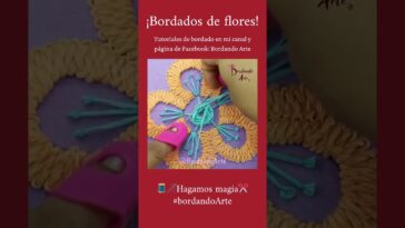 Bordado de flores #bordandoarte #bordar #embroidery #stitching #bordadofantasia #bordadoamano