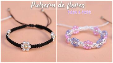 2 PULSERAS DE FLORES MUY FACILES DE HACER ? tutorial