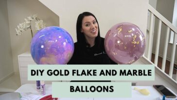 DIY Gold Flake Balloons and Marble Balloons | Double Stuffed Bubble Balloons