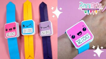 MINI LIBRETA - RELOJ de PAPEL - DIY - PAPER NOTEBOOK AND WATCH