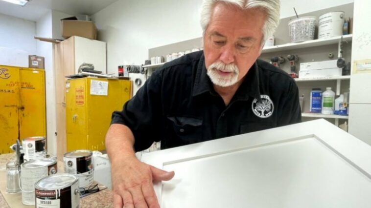 Spray Painting The Perfect White Finish For Cabinets