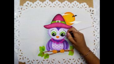 Painting Tutorial / How To Paint An Owl / Halloween Painting Ideas