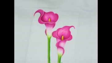 Pintura En Tela Como Pintar Flores Alcatraces Rosas / Painting On Fabric How To Paint Flowers