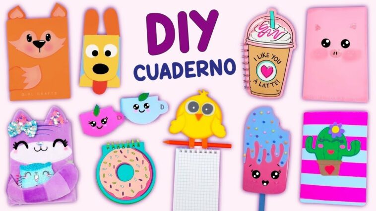 16 IDEAS DE CUBIERTA DE CUADERNO - TRANSFORME TUS CUADERNOS SI SON ABURRIDOS