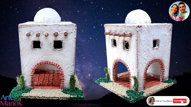 ?Cómo Hacer CASAS EN CARTÓN Para Pesebres, Belenes, Maquetas, Tutorial D con Arte en Tus Manos