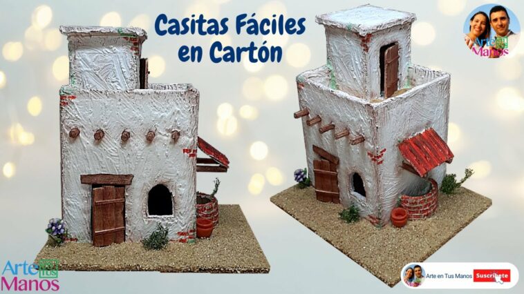 ?Cómo Hacer CASAS EN CARTÓN Para Pesebres, Belenes, Tutorial C Arte en Tus Manos