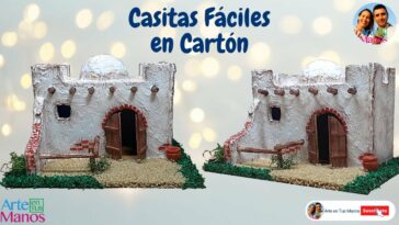 ?Cómo Hacer CASITAS FÁCILES EN CARTÓN Para Pesebres, Belenes, Tutorial B Arte en Tus Manos