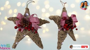 ?Como Hacer ESTRELLAS RÚSTICAS Para Navidad Con Ramas y Yute, Fácil con Arte en Tus Manos