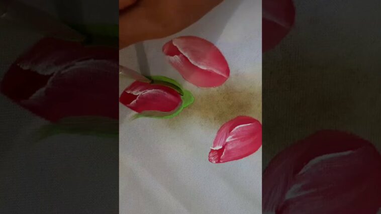 Cómo Pintar Botones De Rosas En Tela