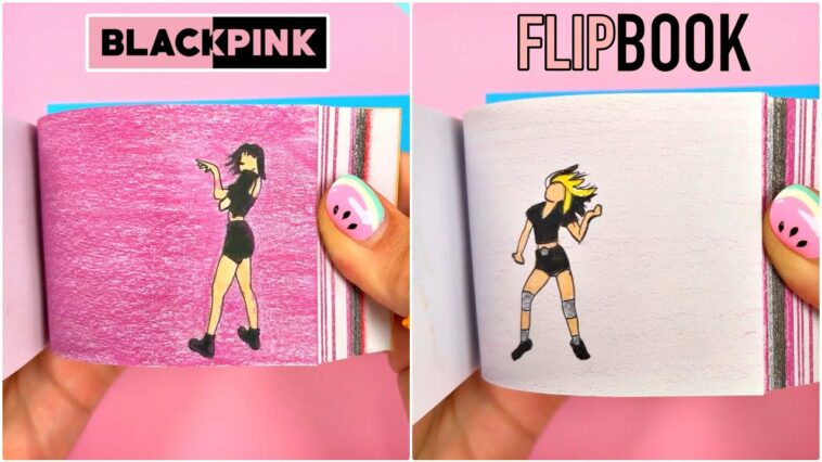 CÓMO HACER UN FLIPBOOK - BLACKPINK – HOW YOU LIKE THAT - ANIMACIÓN DE BAILE #blackpink #flipbook