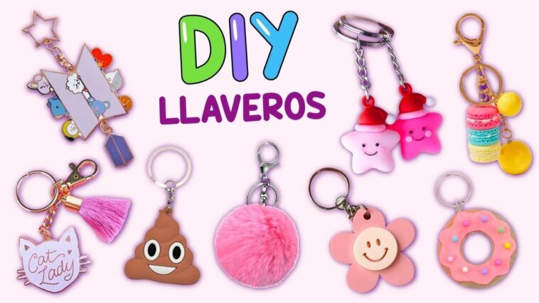 10 IDEAS DE LLAVEROS - CÓMO HACER UN LINDO LLAVERO - LLAVERO BTS - LLAVERO DE ESTRELLA KAWAII Y MÁS.