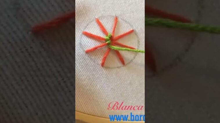 Bordado punto de telaraña #bordandoarte #bordado #embroidery #bordadoamano #bordar #artetextil