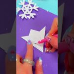 CÓMO HACER COPOS DE NIEVE - MANUALIDADES CON PAPEL - IDEAS DE NAVIDAD - #shorts #navidad