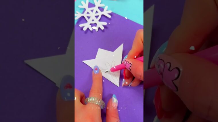 CÓMO HACER COPOS DE NIEVE - MANUALIDADES CON PAPEL - IDEAS DE NAVIDAD - #shorts #navidad