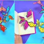 CÓMO HACER UNA MARIPOSA QUE PUEDA VOLAR CON PAPEL - MANUALIDADES CON PAPEL