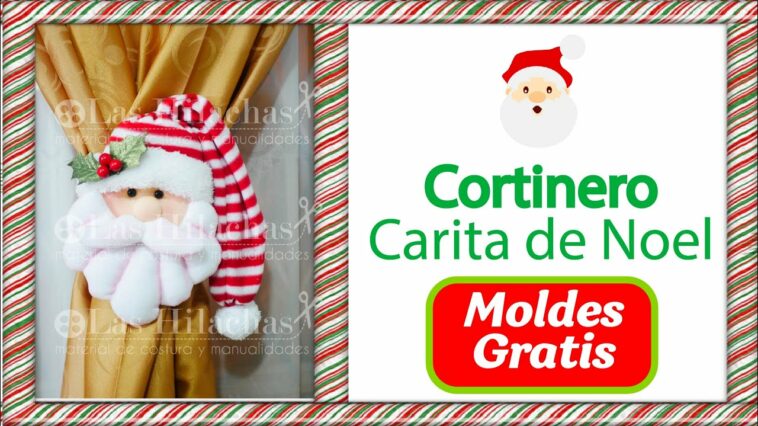 ?#Cortinero #Carita de #Noel - #Tutorial #Navideño?