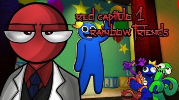 RED JUGANDO RAINBOW FRIENDS CAPITULO 1 EN ROBLOX