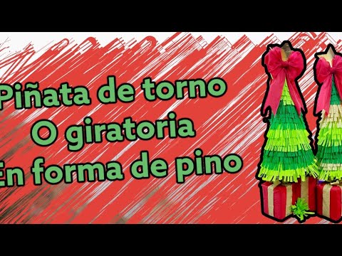 piñata de torno en forma de pino (giratoria) resumen