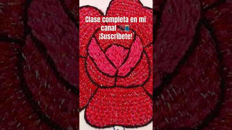 Bordado fácil de rosas grandes #embroidery #bordandoarte #embroideryart #bordar #puntadas #handmade