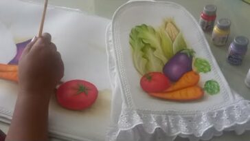 Como Pintar Un Set De Cocina Con  Verduras