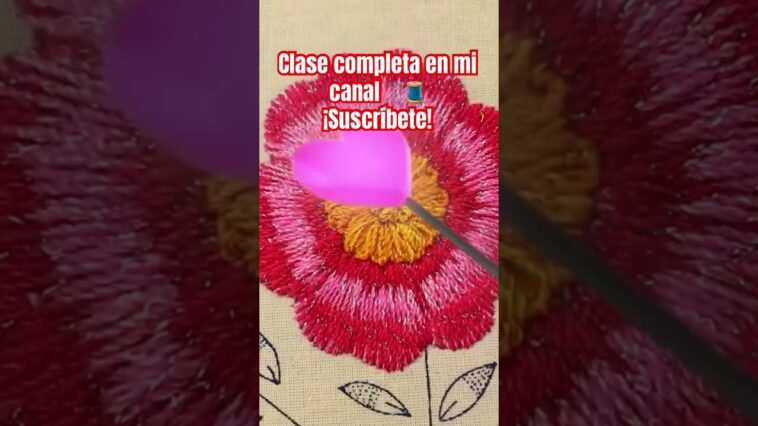 Flores bordadas con puntadas fáciles #bordandoarte #embroidery #embroideryart #handmade #stitching