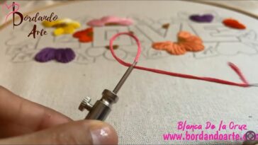 ?WoW‼️AGUJA MÁGICA FÁCIL DE USAR ?TECNICA PUNCH NEEDLE?BORDE FRASES?es increíble‼️#handmade