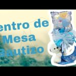 centro de mesa bautizo con peluche