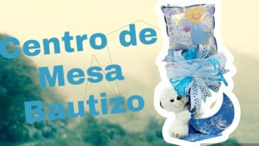 centro de mesa bautizo con peluche