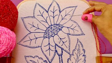 ?WoW‼️?PUNTADA RÁPIDA Y FÁCIL PARA BORDADO DE FLORES GRANDES ??#embroidery #handmade