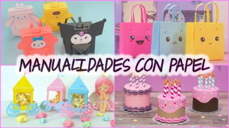 60 DIY MANUALIDADES CON PAPEL - MATERIAL ESCOLAR, IDEA REGALO, FIDGETS Y MAS...