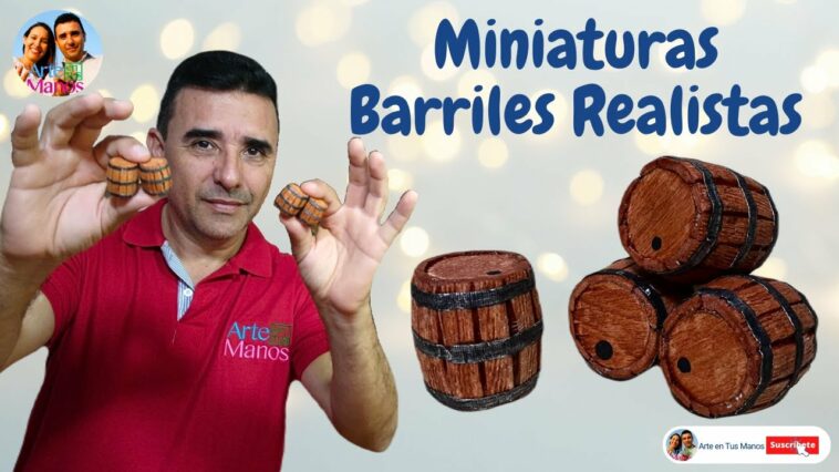 ?Cómo Hacer BARRILES MINIATURA Para Pesebres, Belenes, Maquetas, EFECTO REAL Tuto Arte en Tus Manos