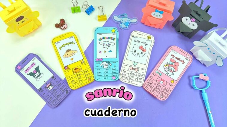 DIY CUTE SANRIO BLOC DE NOTAS / MATERIAL ESCOLAR / MINI CUADERNOS SANRIO