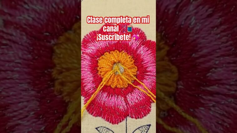 Fácil puntada para bordar flores #embroidery #bordandoarte #bordado #embroideryart #bordadoamano