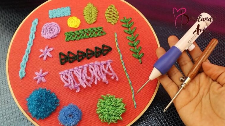 ??INCREÍBLES PUNTADAS CON AGUJA MÁGICA‼️FÁCIL PRINCIPIANTES Y AVANZADOS #embroidery #handmade