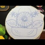 Wow!! BORDADO A MANO  DE CANASTA Y FLORES GRANDES FACIL Y RAPIDO #handmade #embroidery #bordandoarte