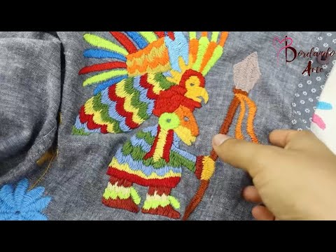 Wow!! BORDADO A MANO TIPO TENANGO FACIL Y RAPIDO #handmade #embroidery #bordandoarte