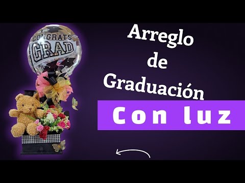 arreglo de graduación con luz led