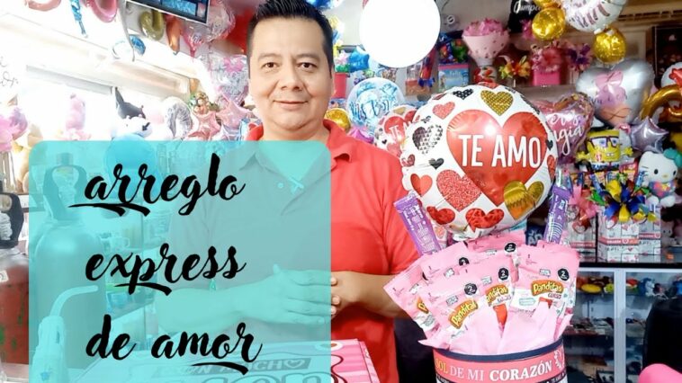 arreglo express de amor /Arreglo con globos express /Arreglo sencillo y rápido