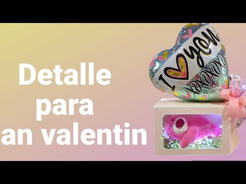 detalle para san valentin en caja con ventana