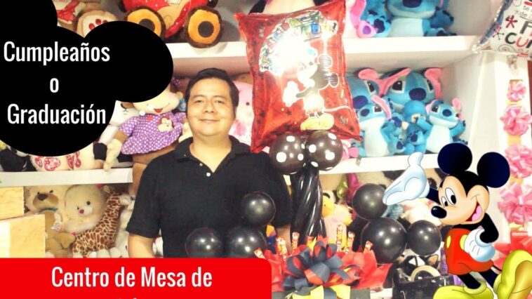 Centro de mesa de mickey para cumpleaños o graduación /arreglo de mickey mouse