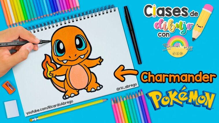 Cómo dibujar a CHARMANDER de POKEMON PASO A PASO - #dibujo #dibujosfaciles #pokemon